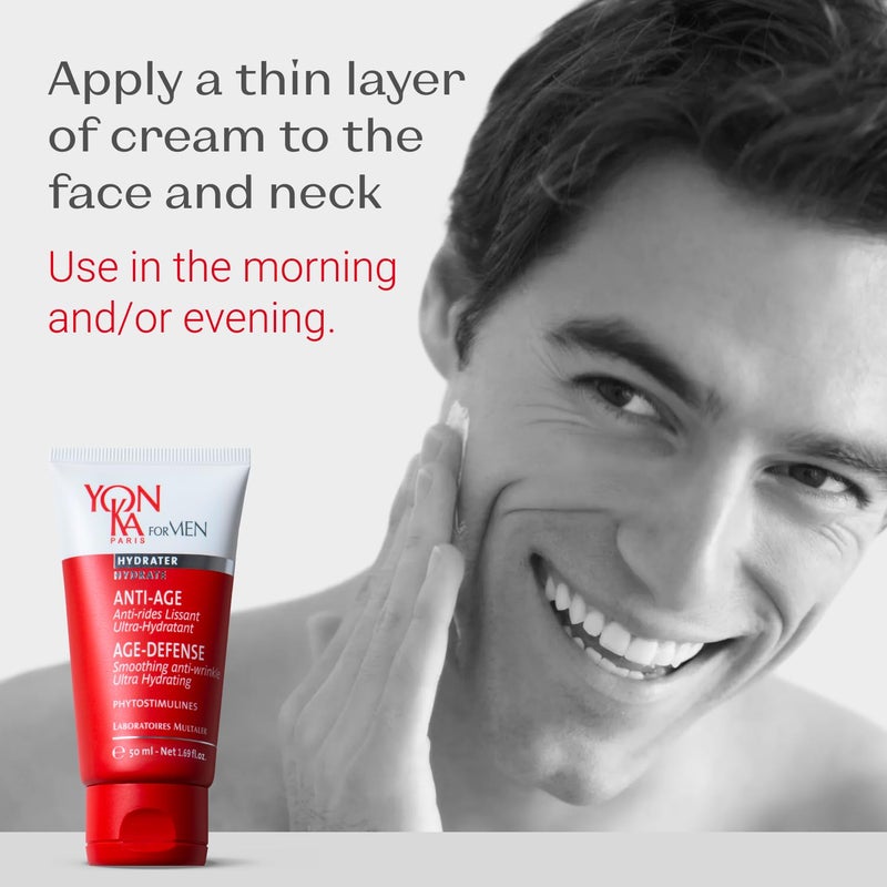 Yonka Mens Age Defense Moisturizer | Anti-Aging Daily Face Lotion for Dry and Mature Skin | Prevent Wrinkles with Nutrient Rich Creme | 1.69 fl oz - Image 3